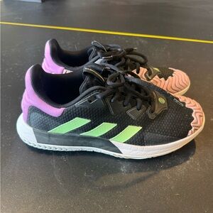 ADIDAS SOLEMATCH CONTROL BLACK SIGNAL GREEN PULSE LILAC TENNIS GY4690 SIZE 10